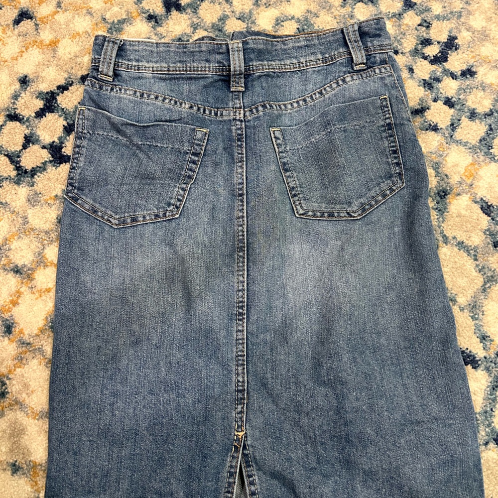 Denim Midi Skirt - Picture 4 of 5